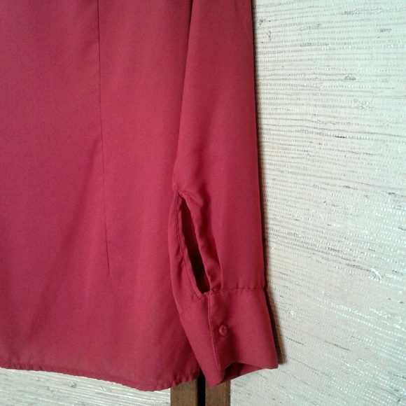 Banana Republic button down blouse Red PM - Picture 5 of 8